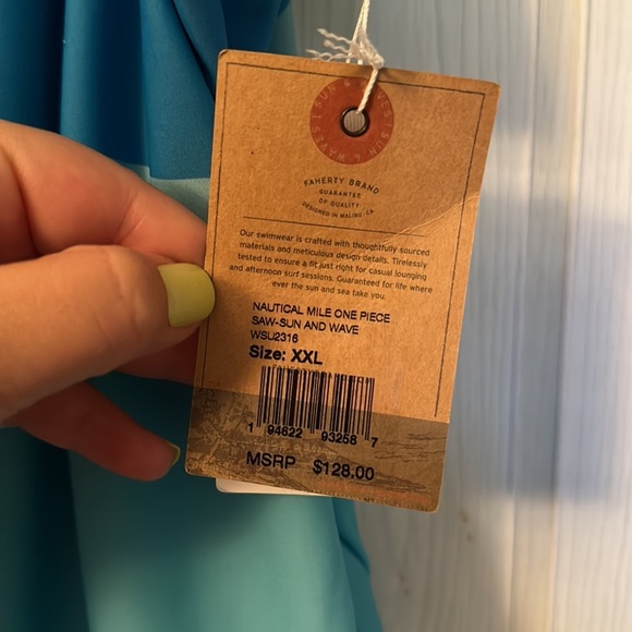 NWT Faherty Nautical Mile One Piece - Picture 5 of 9